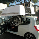 carica carrozzina sul tetto - chair topper