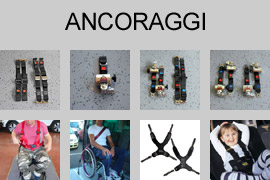 ancoraggi carrozzina e cinture di sicurezza