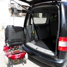 gruetta carica carrozzina porta posterioe